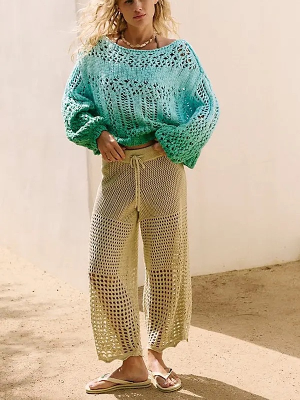 Free People Crochet Pants
